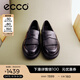 愛步（ECCO）樂福鞋女 25年新款簡約百搭女士單鞋真皮低跟女鞋 都市232853 黑色23285301001 37