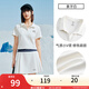 安踏（ANTA）×海豹看看聯(lián)名丨正肩短袖polo衫女夏季新款v領(lǐng)短款休閑上衣 象牙白-1 M (女165)