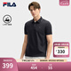 FILA 斐樂(lè )黃景瑜同款男子針織短袖領(lǐng)航POLO衫2025夏新款商務(wù)休閑上衣 傳奇藍-NV XL 180/100A/XL