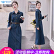 歐貝汐時(shí)尚牛仔連衣裙女2025秋季新款收腰修身氣質(zhì)翻領(lǐng)裙子 圖片色 S