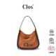 CLOS原創(chuàng  )經(jīng)典Blend系列流浪包hobo包秋冬美拉德絨面單肩包女包 金棕色 中包