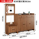佳愛(ài)禾鞋柜家用門(mén)口入戶(hù)門(mén)廳收納柜大容量超大進(jìn)門(mén)鞋架靠墻玄關(guān)柜衣帽架 胡桃60衣架+100柜160公分-包安裝 免費帶貨安裝