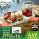小熊（Bear）圍爐煮茶小青爐 全玻璃養(yǎng)生壺電陶爐煮茶器煮茶爐多功能黑茶花茶泡茶蒸茶器不挑器具 DTL-H16P3