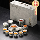 講茗堂999鎏純銀功夫茶具套裝送禮物品高檔領(lǐng)導長(cháng)輩退休喬遷退休教師節 青龍茶具12頭-次日達