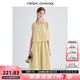 VEGA CHANGVEGA CHANG連衣裙女2025夏季新款假兩件設(shè)計(jì)感休閑簡約圓領(lǐng)背心裙 蜜蠟黃 S
