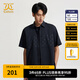 卡賓男裝LOGO印花休閑襯衫短袖24夏新款寬松商場(chǎng)同款H2243111001 煤黑色01 2XL /185/54