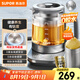 蘇泊爾（SUPOR）純鈦養(yǎng)生壺 玻璃面板燒水壺 316L不銹鋼恒溫煮茶器  加大濾網(wǎng) 電熱水壺多段保溫1.5L SW-15YJ55