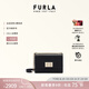 芙拉（FURLA）【七夕禮物】1927迷你牛皮女士時髦高級感單肩斜挎包鏈條包小方包 黑色 MINI