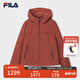 FILA 斐樂(lè )官方女士梭織外套2025秋新款休閑簡(jiǎn)約時(shí)尚寬松連帽上衣 深瑞酒紅-WI L 170/88A/L