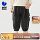 迷你巴拉男女童褲子2025春秋新品寶寶戶外工裝風(fēng)衛(wèi)褲直筒褲