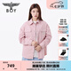 BOY LONDON【甜粉英倫】秋情侶款粉色外套滿印潮流長袖襯衫N21900 粉色 XS