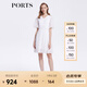 PORTS寶姿女裝春季奶油白蕾絲紋理玻璃紗針織連衣裙SM8K214MZE018 奶白色 M