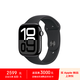 Apple Watch Series 10 GPS款46毫米亮黑色鋁金屬表殼黑色運(yùn)動(dòng)型表帶M/L MX273CH/B*企業(yè)專享