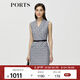 PORTS寶姿春夏新品女裝V領(lǐng)無袖中長連衣裙ALN8D078MFQ085 灰色 M (6)