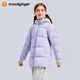 moodytiger兒童羽絨服保暖拒水25年冬季新品男童外套防風(fēng)中長(cháng)款女童鵝絨服