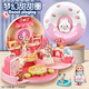 班迪萌（BANDIMENG）過(guò)家家玩具女孩公主屋臥室巴士房車(chē)兒童玩具3-6歲生日禮物女生 甜甜圈背包變形廚房+1娃娃 小女孩周歲禮物女生喜歡的小玩具