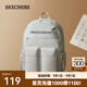 斯凱奇（Skechers）雙肩包登山背包防潑水大容量旅游通勤輕便書包 月球灰/00MV
