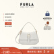 芙拉（FURLA）【禮物】【明星同款】FURLA芙拉FLOW牛皮迷你女士手提斜挎包 棉花糖白