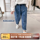 左西女童褲子秋裝2025新款兒童牛仔褲兒童直筒褲女孩長(zhǎng)褲 牛仔色 120