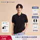 TOMMY HILFIGER【時尚多色】夏季男裝純棉珠地網(wǎng)眼商務(wù)休閑短袖T恤翻領(lǐng)POLO 黑色BEH M (推薦：135-150斤)