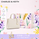 CHARLES&KEITH吊牌大容量托特包手提單肩送媽媽包包女包七夕禮物CK2-50160152 Ivory象牙色 L
