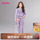 笛莎童裝女童套裝2025年春季中大童假兩件休閑運(yùn)動(dòng)套裝 夢(mèng)幻紫 150