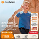 moodytiger男童短袖T恤速干夏季小細格兒童上衣童裝輕薄透氣拼接排汗運動衣