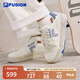 FILA FUSION斐樂潮牌女鞋BANK DX鞋時(shí)尚休閑滑板鞋 奶白/永恒藍(lán)-GI 36.5