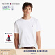 TOMMY HILFIGER【輕奢感】25夏男純棉雙面平紋休閑輕薄高級感短袖上衣T恤37508 白色YBR L （推薦：150-165斤）