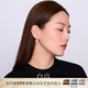 白嵐瓦珠耳釘珍珠耳飾耳環(huán)女時(shí)尚復古輕奢精致氣質(zhì)配飾生日禮物 銀色&珍珠（8-9mm）
