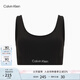 Calvin Klein內(nèi)衣【七夕禮物】女士薄墊無鋼圈ck輕運動U型美背背心文胸QP3205O UB1-太空黑 M