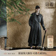 日著(zhù)原創(chuàng  )中長(cháng)款黑色風(fēng)衣2025秋季斗篷式超好看水洗牛仔收腰外套女 秘境黑 L