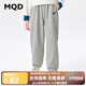 MQD童裝男大童秋季學(xué)院風(fēng)運動(dòng)休閑針織長(cháng)褲 淺麻灰 140
