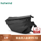 熱風(fēng)（Hotwind）秋季新款男士涂層功能帥氣斜挎包純色戶外運(yùn)動(dòng)單肩腰包 01黑色 F