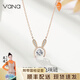 Vana【跳動(dòng)的心】兔子銀項鏈女吊墜中秋節禮物送女朋友老婆 胡蘿卜萌兔玫金色