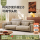 卡熙緹吟風(fēng)沙發(fā)可調(diào)節(jié)布藝沙發(fā)法式復(fù)古雪尼爾沙發(fā)可拆洗直排三人 調(diào)節(jié)款防水|復(fù)古綠-漣紋光影雪爾 3.1米五人位（分體）
