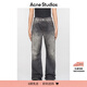 Acne Studios 女士 2021F中腰闊腿寬松涂繪闊腿牛仔褲A00513 黑色 26 /30
