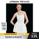 UR2025春季新款女裝時尚設(shè)計感拼接修身U型領(lǐng)連衣裙UYY750032 本白 (偏短) L
