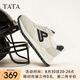 他她（TATA）七夕小心甘復(fù)古阿甘鞋女輕便休閑運(yùn)動(dòng)鞋子女透氣新款WPC07AM5 米白/灰/黑 38