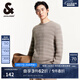 杰克·瓊斯（JACK&JONES）男裝秋冬男士毛衣肌理感條紋織花基礎(chǔ)套頭長(zhǎng)袖針織衫寬松打底衫男 漂流木E12 漂流木E12 M 175