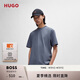 HUGO雨果【七夕禮物】【100%棉 男女同款】春夏徽標(biāo)棉質(zhì)寬松短袖T恤