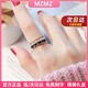 MZMZ彩金食指戒指男可轉(zhuǎn)動裝飾時尚玫瑰金氣質(zhì)情人節(jié)七夕禮物送女友 次日達(dá)/美11碼【專柜24~26碼】