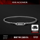 IDEAGEMER925銀麻花手鏈男士高級感時(shí)尚輕奢馬鞭鏈復古百搭手環(huán)手飾 銀手鏈19CM
