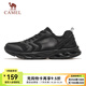 駱駝運(yùn)動(dòng)鞋男夏季網(wǎng)面透氣洞洞鞋運(yùn)動(dòng)休閑健步鞋女 X14B608003，黑色，男 43