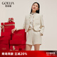 歌莉婭小香風(fēng)短外套女秋季新款高級(jí)感亮絲外搭上衣1C8L6E250 07W米色 M 165