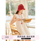 紫涵（ZIHAN）紫涵圓領(lǐng)無袖背心連衣裙女2025夏季新款法式簡約時尚百搭a字短裙 白色 M