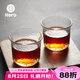Hero 日式錘紋杯透明玻璃咖啡杯耐高溫茶杯防滑水杯手沖咖啡杯 90ml-日式錘紋杯-兩只裝