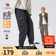 駱駝（CAMEL）男裝工裝褲秋冬加絨保暖防潑水戶(hù)外束腳休閑長(cháng)褲子男M14CA66712