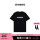 VETEMENTS25新款重磅榻榻米繡花純棉100%t短袖t恤男女士高檔輕奢 65352005 黑色 L