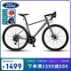 福特公路自行車青少年學生14速新手入門鋁合金公路車 YM200 騎士灰M碼